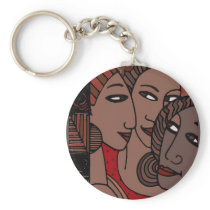 African American Women Keychain