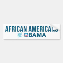 African Americans For Barack Obama Bumper Sticker