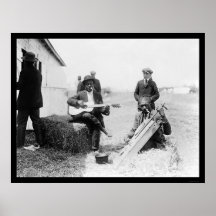 African Americans with Kazoos and a Guitar 1914 Posters
