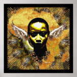 African Angel Wing Ears Print