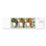 African Animal Collage Bumper Sticker