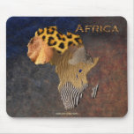 African Animal Texture Map of AFRICA Wildlife