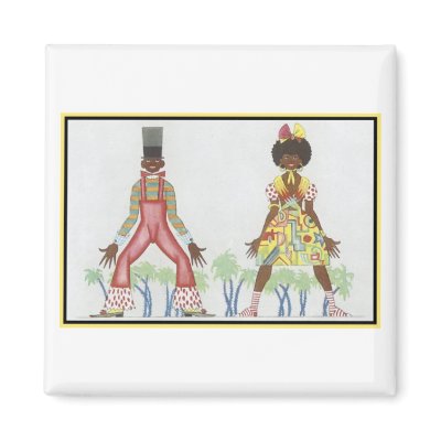 African Art Deco Couple by vintagegiftmall