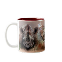 African Big 5 coffee mug - Rhino