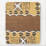 African brown black crosses mud cloth mouse pad
