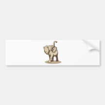 african bull elephant charging attacking bumper sticker