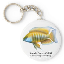African Butterfly Peacock Cichlid Keychain
