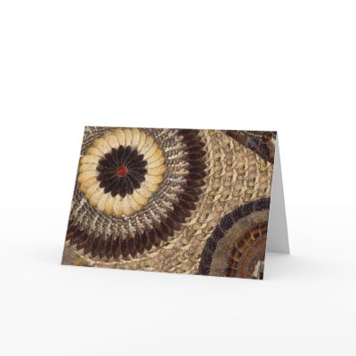 African Butterfly Wing Mandelas Greeting Card by AntiqueImages