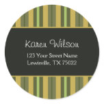 African Citrus and Black Striped Address Labels