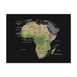 African Continent map postcards
