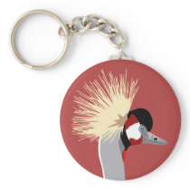African Crowned Crane Key Chain keychains