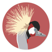 African Crowned Crane Stickers