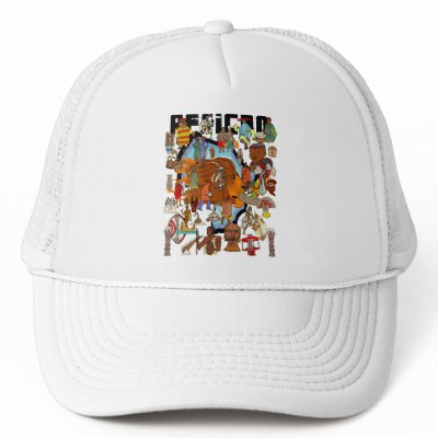 African Cultural Lion Hearted Tribes Mesh Hats by Funkart