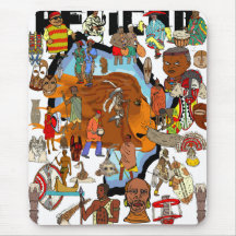 African Cultural Lion Hearted Tribes Mouse Pad