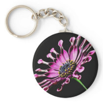 African Daisy Flower Keychain