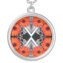 African Daisy Fractal Necklace