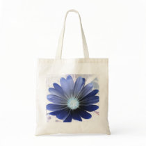 African Daisy Glowing Blue Budget Tote Bag