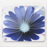 African Daisy Glowing Blue Mousepad