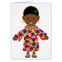 African Doll Card