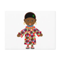 African Doll Postcards