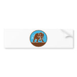 african elephant charging attacking bumper sticker