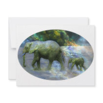 African Elephant Personalized Invites