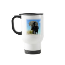 African Elephant Plastic Travel Mug