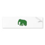 African Elephant Silhouette Ivory Tusks Dumbo Bumper Sticker