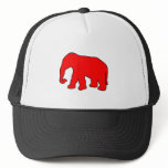 African Elephant Silhouette Ivory Tusks Dumbo Mesh Hats