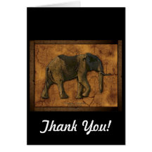 African Elephant Thank You Cards & Note Cards