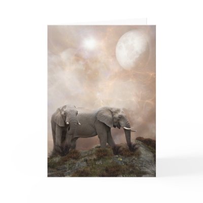 African Elephants Greeting Card by wowdesign