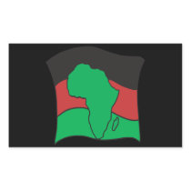 African Flag Rectangular Stickers
