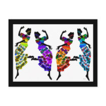 African Foot Dance Postcard
