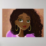 African girl illustration Poster