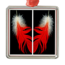 african grey feathers ornament