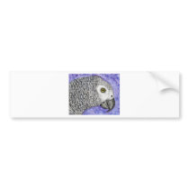 African Grey Parrot Bumper Sticker