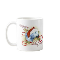 African Grey Parrot Christmas Mugs