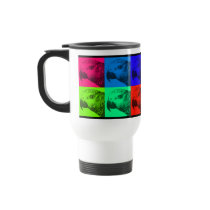 African Grey Pop Art Travel Mug