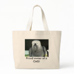 African grey tote bag