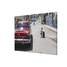 African Hamel district, Havana, Cuba, UNESCO Stretched Canvas Prints