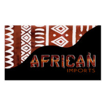 African Imports II - Afrocentric Kenyan mud cloth Business Card Templates