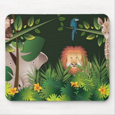 African Jungle Mousepad by naturespaintbox
