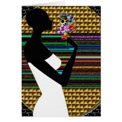 African lady at sunset with flowers greeting cards by Redman4u2