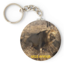 AFRICAN LION Big Five Cat Wildlife Keychain