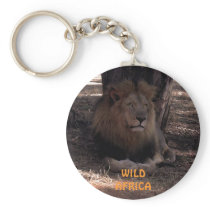 AFRICAN LION Big Five Cat Wildlife Keychain