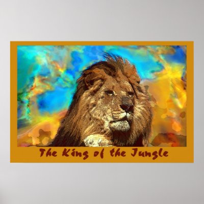 African-Lion-King of the Jungle Poster by junglewalkcom