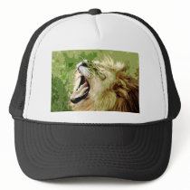 African Lion Roaring Mesh Hats