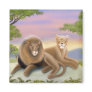 African Lions at Rest Magnet