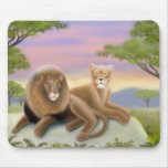 African Lions at Rest Mousepad