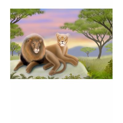 African Lions Kids Dark T-Shirt by twopurringcats